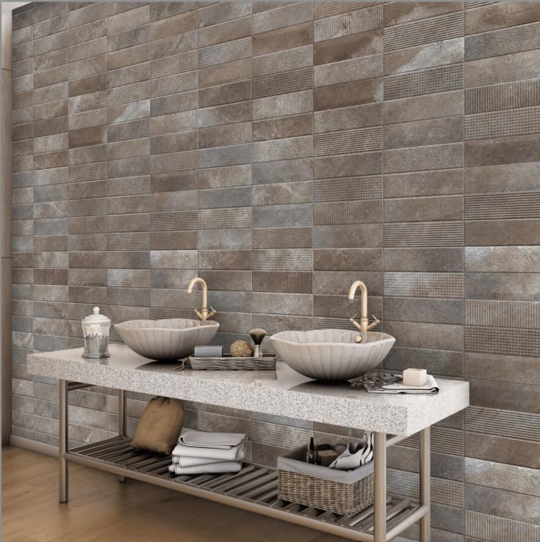 PORCELÁNICO 60X120 MATE (RELIEVE) - BRILLER CHOCO RUBIC - view 1